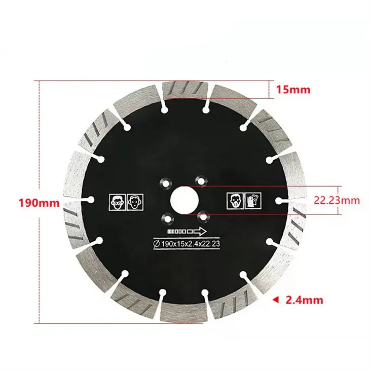 Diamentowa tarcza do piły tarczowej o średnicy 7 cali