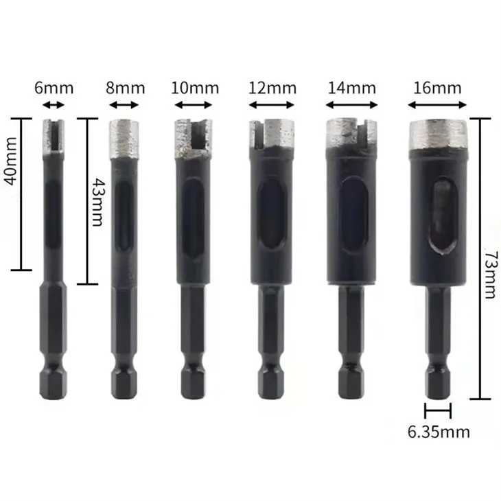 spiekane diamentowe wiertła rdzeniowe